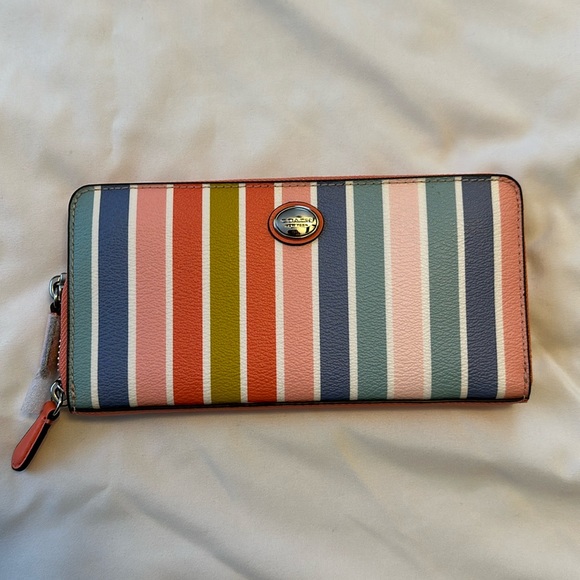 Coach Handbags - Multi-color, striped, Coach wallet
